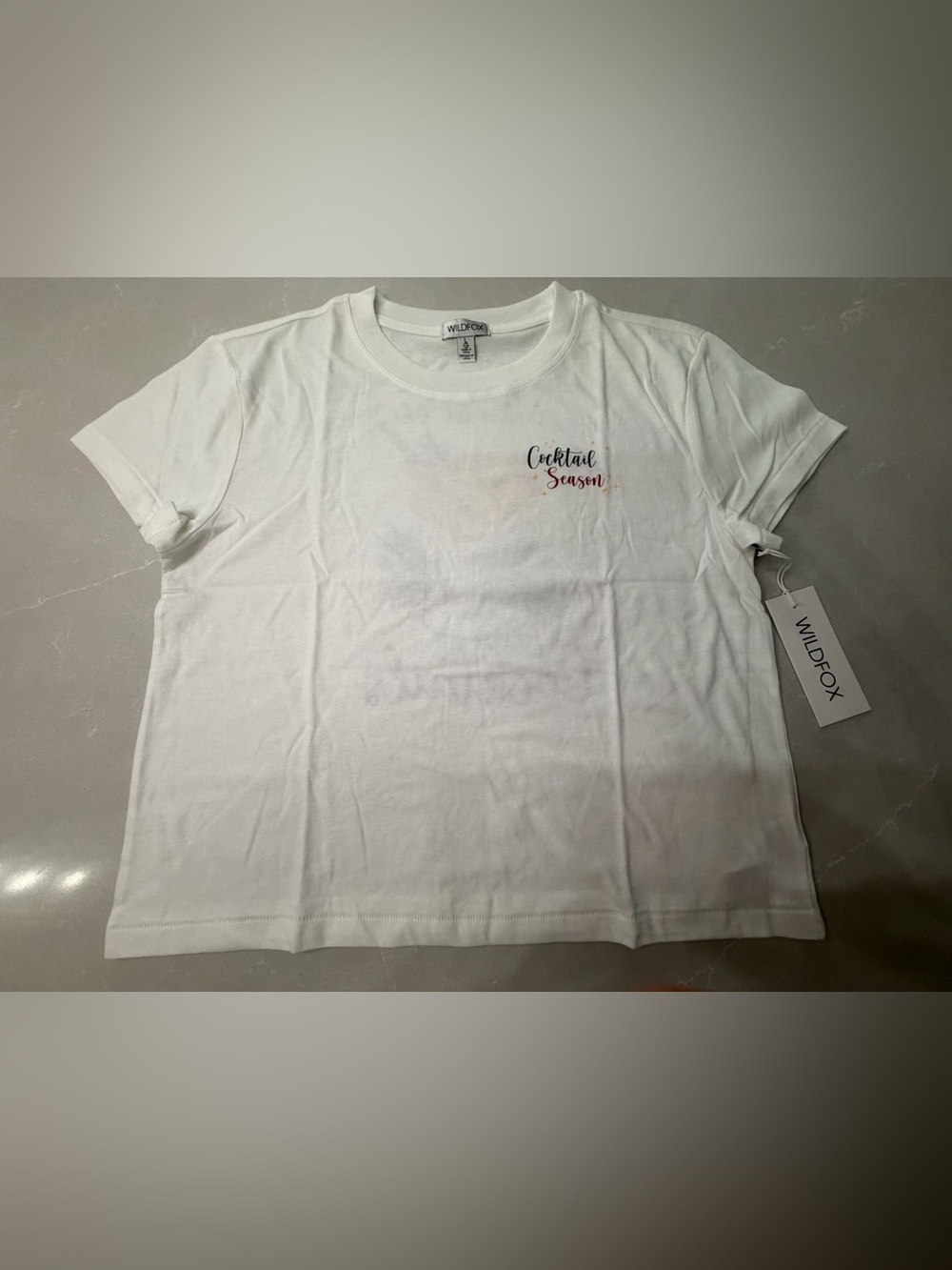 NWT Wildfox Cocktail Season Jamie Tee Snow White L